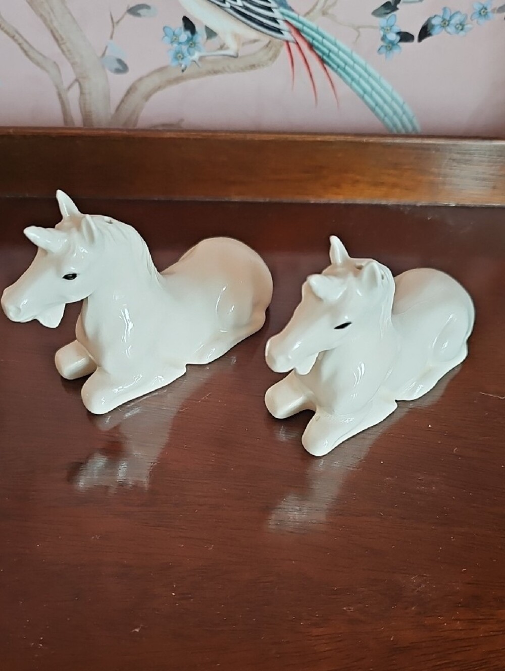 Vintage Norcrest Unicorns Salt And Pepper Shakers Japan Hand Decorated